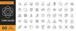 © best icons - A collection of various line icons representing business concepts and core values.