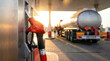 © AucArtStudio - Oil price global crisis fuel pump at gas station sunrise light