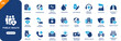 © icon - Public health icon collection featuring epidemiology, health lifestyle, vaccination, hand washing and hospital symbols. Solid vector icons.