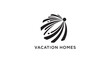 © MdAbu - A sleek black logo featuring an abstract design with curved lines and dots, representing vacation homes on a clean white background, ideal for travel and hospitality branding.
