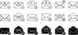 © Emongrapic - Set of email icons with notifications and symbols for communication and correspondence services