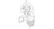 © rewt - continuous line drawing a Human Digestive System Anatomical Diagram Illustration.
