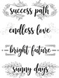 © MDMAHBUBUR - Four inspirational phrases with decorative elements in black and white