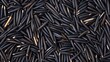 © Milna Photography - Close up view of abundant dark wild rice grains showcasing rich natural texture and wholesome nourishment