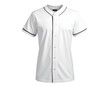 © Heri - White baseball jersey with navy trim and buttons