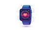 © Asad - Vector smartwatch icon with heart rate monitor