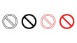 © Samia - No symbol icons set flat design vector illustration - Flat Design Icon. line icon set - Icon vector - Blue icon vector. Clipart. Icon collection - Line and glyph solid icon and logo template