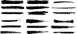 © MSTKASPIYA - Collection of black brush strokes on white background for artistic and design purposes