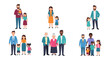 © Monica - Diverse Family Structures Icon Set: Parents, Children, Grandparents, Modern Households