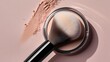© MD AL AMIN - A close up view of cosmetic powder a makeup brush and a handheld mirror