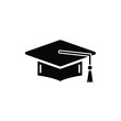 © Robina - Graduation cap icon vector illustration, flat design academic symbol