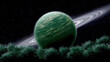 © Igor - Green Planet Hovering Over Alien Vegetation in Space