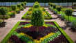 © Igor - Ornamental Garden with Colorful Flower Beds and Topiary Trees