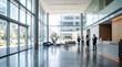 © aumzstudio - Modern corporate office lobby blur background glass architecture