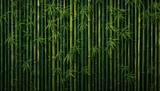 Bamboo texture and pattern, green fence background