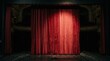 © Wahyu - Rich crimson stage drapes illuminated by a spotlight, hinting at an upcoming performance in a grand theater.