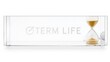 © sakson - Term life insurance awareness event business office informative display modern environment close-up view time sensitive concept