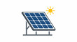 © megatron - Solar Panel Icon Illustration for Renewable Energy and Sustainable Technology. Clean Green Power Generation from Sunlight.