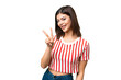 © luismolinero - Young Russian woman over isolated chroma key background smiling and showing victory sign