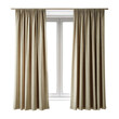 © babar - PNG of Elegant beige curtains draping a window, creating a cozy and inviting atmosphere.
