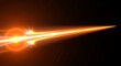 © Ayaan - A bright light streaks across a dark background with vibrant orange hues and dramatic lens flares.