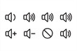 © Yusuf - Minimal line art sound control icons for media interface and mobile app design