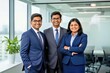 © ProArt Studios - Confident and Diverse Indian Business Team Standing Unitedly in