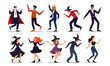 © Supersubstd - Halloween party dance vector graphic illustration set