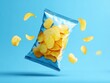 © Johannes - snack package mockup isolated on a light blue background