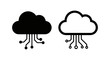 © ana - Vector illustration of cloud computing circuit board icons set on a transparent background
