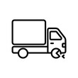 © MissJahanara - Minimalist delivery truck icon isolated on white background vector illustration