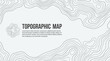 © UPIL - Abstract Topographic Map Background with Black Contour Lines and Placeholder Text Template