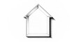© Nia - 3D render of a simple house outline icon