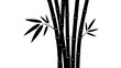 © Mufarokah - Black bamboo plants silhouette against a white background for design and decor