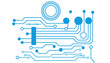 © Ferdousi - Blue circuit board stylized sketch design network graphic concept