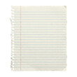 © BTG - Blank lined notebook paper with torn spiral edge