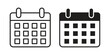 © basit - Calendar icon, line pictogram on white.