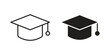 © Cristiane - Education icon black, line, flat vector, isolated illustration.