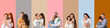 © Pixel-Shot - Group of mothers with their children on color background