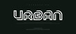 © Spidey  - Creative Outline Double line monogram alphabet and tech fonts. Lines font regular uppercase and lowercase. Vector illustration.