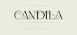 © Spidey  - Candila typography beauty fashion elegant minimalist serif italic fonts decorative wedding vintage retro logos. Minimal luxury font alphabet logo. Vector illustration
