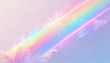© Renat - Colorful feathers and rainbow light on a soft pastel background.