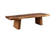 © Michael - Handcrafted live edge wooden bench made from walnut wood with natural grain and a rustic minimalist design