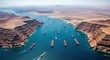 © IMOTIONart - Aerial View of Several Cargo Ships Sailing in the Strait of Hormuz