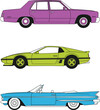 © Alisya Design - Collection of Three Distinct Vintage and Modern Cars.