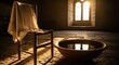 © MMerellinn - Maundy Thursday, solemn feet washing ritual, symbolic act of humility, Jesus Christ's servant leadership, sacred spiritual tradition, ancient room, holy reflection, spiritual devotion