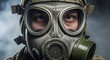 © FatimahNabilah - Soldier's Intense Gaze Through Gas Mask