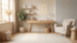© imran - Soft blurred home office background with cozy neutral tones