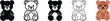 © Zeenat - Teddy bear illustrations cute plush toy characters collection