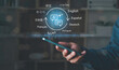 © Krittamet - Artificial intelligence voice recognition, speech processing and multilingual communication. AI language translation concept, smartphone interface converting multiple global languages in real time.
